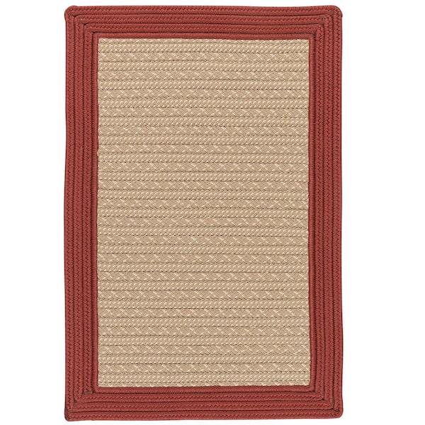 Beverly Brick  Doormat 2 ft. x 3 ft. Braided Indoor/Outdoor Patio Area Rug