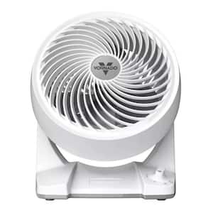 7.19 In. 3 Fan Speeds Desk Fan Whole Room Air Circulator Fan in White Finish