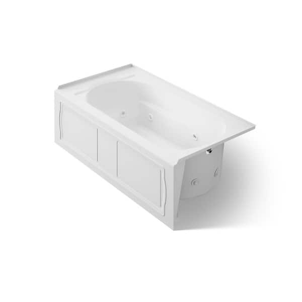Devonshire 60 in. x 32 in. Acrylic Alcove Whirlpool Bathtub with Integral Apron and Right-Hand Drain in White