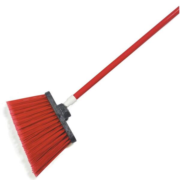 Carlisle Sparta Spectrum 56 in. Duo-Sweep Angle Broom with Flagged Bristle in Red (Case of 12)