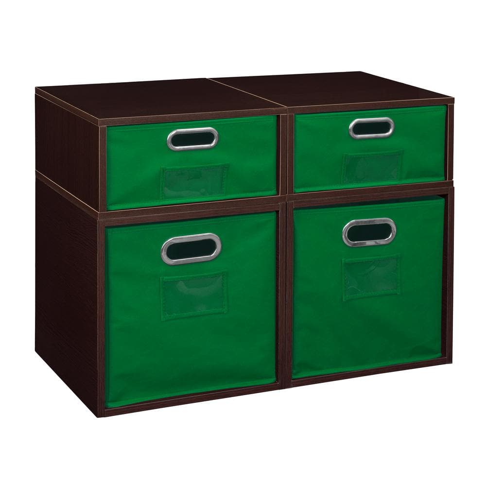 19.5 in. H x 26 in. W x 13 in. D Wood 4- Cube Organizer