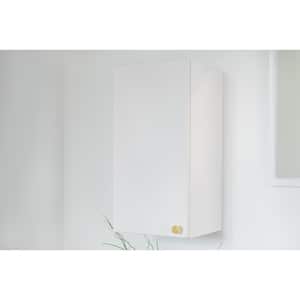 Aria 12 in. W x 11 in. D x 23 in. H MDF Floating Bathroom Storage Wall Cabinet in White Base and White Door