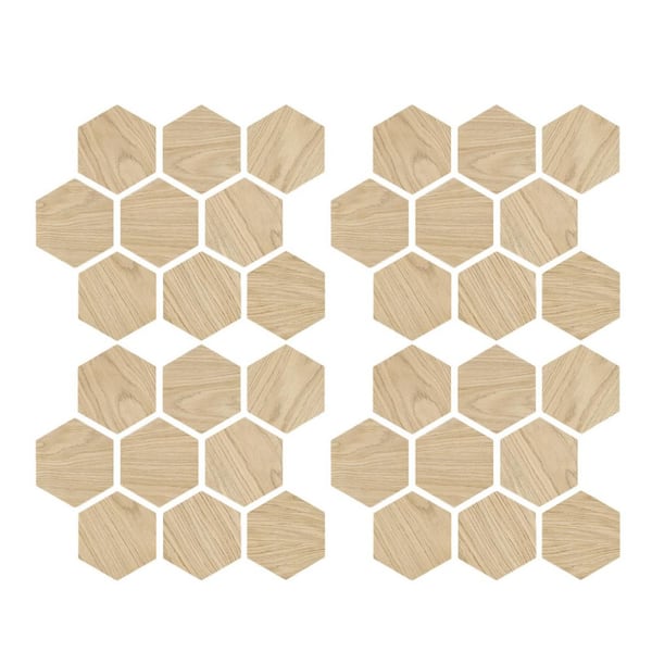 4-Pcs Natural Oak Acoustic Wall Panels