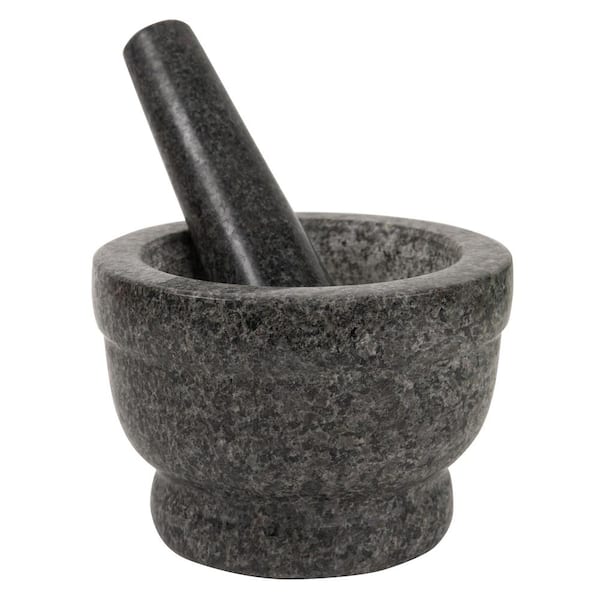 Mortar & Pestle Set (Black Granite) for Your Kitchen