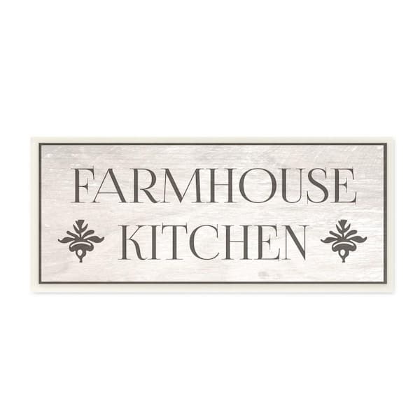 7 in. x 17 in. "Farmhouse Kitchen Typography" by Daphne Polselli Printed Wood Wall Art