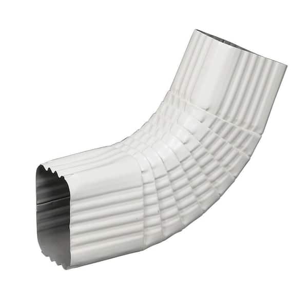 Amerimax Home Products 3 in. x 4 in. White Aluminum Downspout B-Elbow