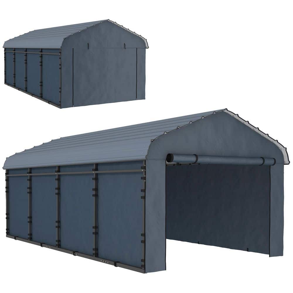 12 ft. x 20 ft. Heavy Duty Metal Carport, Waterproof Garage Car Canopy Shel