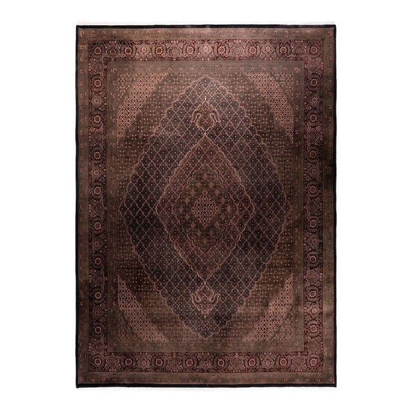 Overdyed Brown 9 ft. x 12 ft. 4 in. Wool Indoor Area Rug