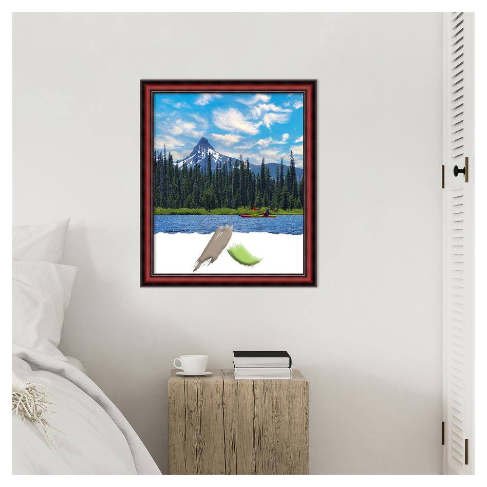 Rubino Cherry Scoop Satin Wood Wall Picture Frame