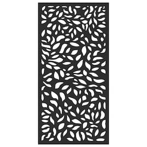 Evergreen 6 ft. x 3 ft. Charcoal Recycled Polymer Decorative Screen Panel, Wall Decor and Privacy Panel
