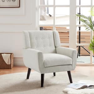Beige Upholstery Arm Chair (Set of 1)