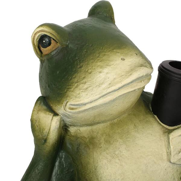 frog patio umbrella stand Metal Storybook Garden Statue Duty Concrete Patio Umbrella Base Roomfitters Frog Umbrella Base, Whimsical