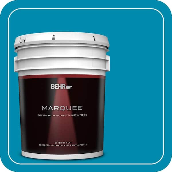BEHR MARQUEE 5 gal. #530B-7 Riviera Paradise Flat Exterior Paint & Primer