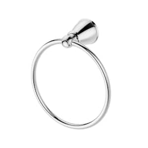 Lisbon Wall Mounted Towel Ring in Chrome Finish
