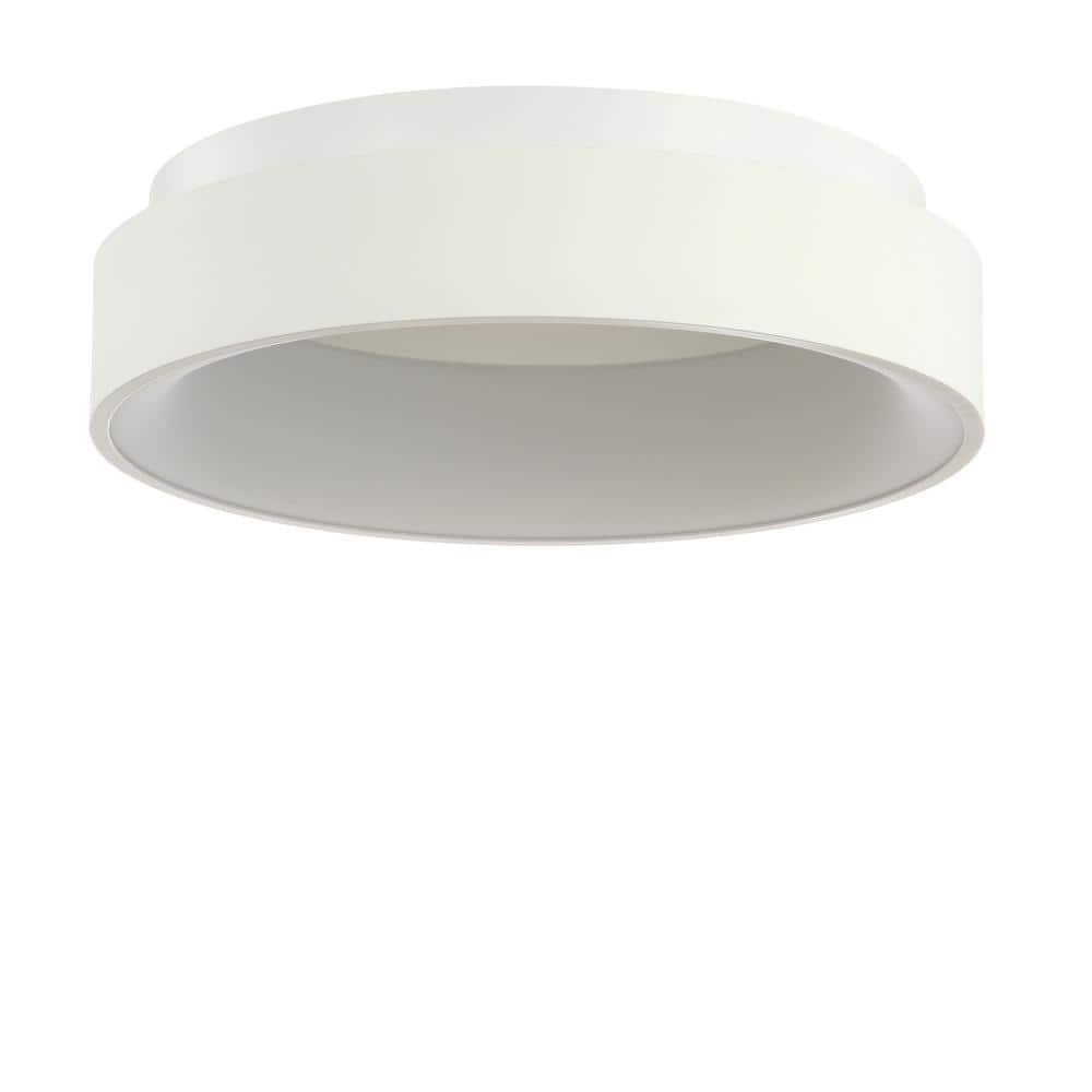 White Metal 17.75" LED Flush Mount Ceiling Light