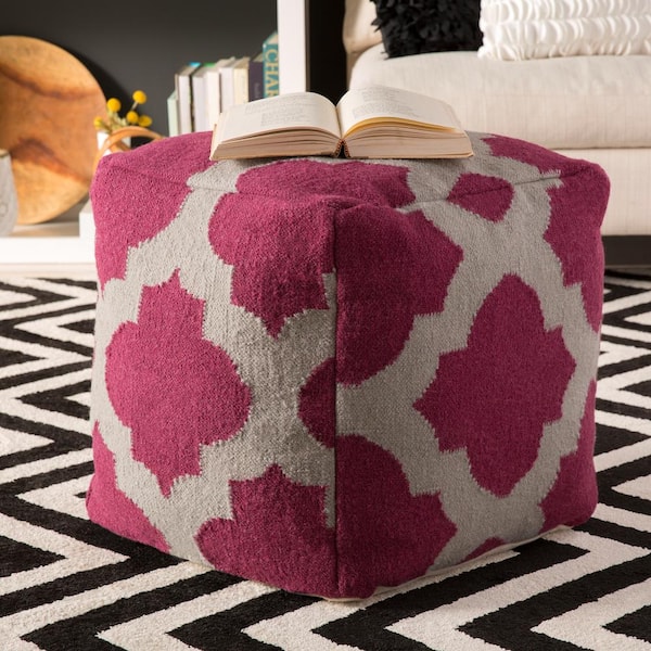 Artistic Weavers Ercilla Dark Purple Accent Pouf