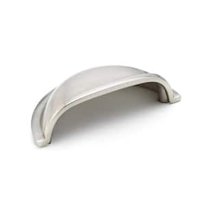 Kirkland Collection 3 in. (76 mm) Center-to-Center Brushed Nickel Traditional Drawer Cup Pull