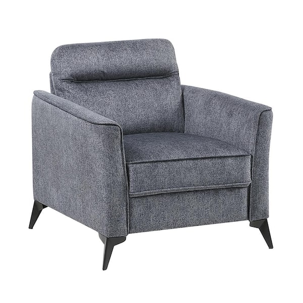 Ellicott Dark Gray Microfiber Upholstery Arm Chair