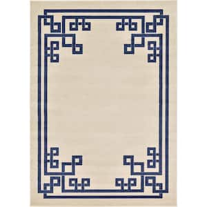 Athens Geometric Beige 7' 0 x 10' 0 Area Rug