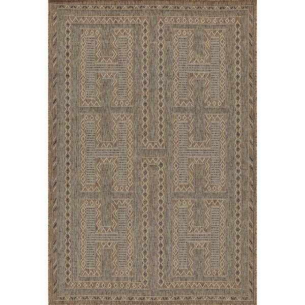 2x3 Machine Made Polyester Modern & Contemporary Oriental Area Rug