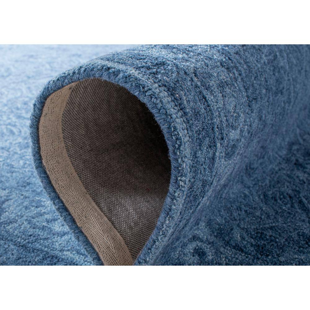Hand-Tufted Navy Blue Wool 7' Square Area Rug