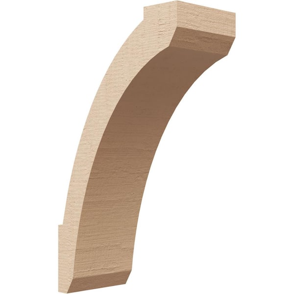 Ekena Millwork 3 in. x 10 in. x 6 in. Lafayette Rough Cedar Woodgrain Timberthane Polyurethane Knee Brace, Primed