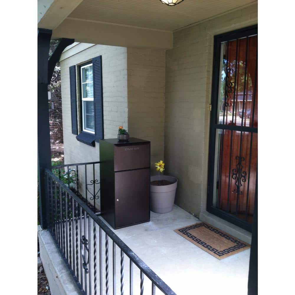 Black Steel Lockable Secure Collection Unit with Tote