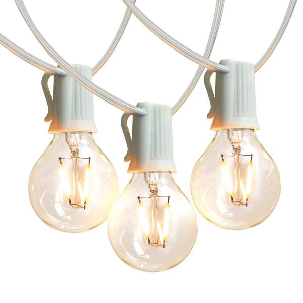 white light bulb string lights