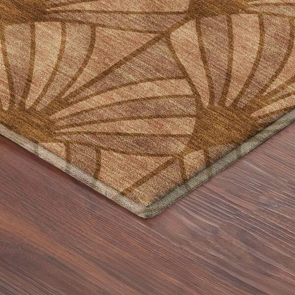 Mayfield Premium Machine Washable Abstract AMF2426 Paprika 9 ft. x 12 ft. Area Rug