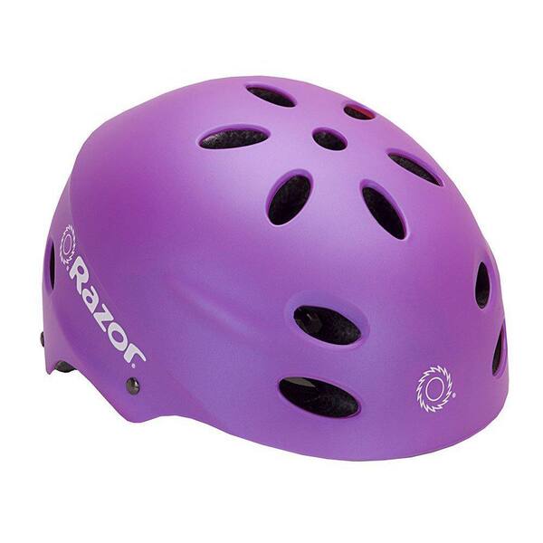 Razor Unisex Purple Adjustable Protective Helmet V17 Youth Skateboard Scooter