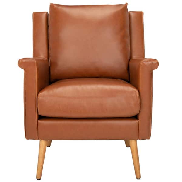 SAFAVIEH Astrid Light Brown Upholstered Arm Chair