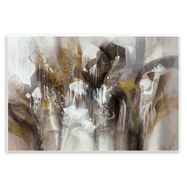 Abstract Cascading Shapes Modern Painting by K. Nari Unframed Graphic Art Print Abstract 19 in. x 13 in.