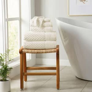 Ivory Ultra-Soft 100% Cotton Diamond Waffle 6-Piece Towel Set
