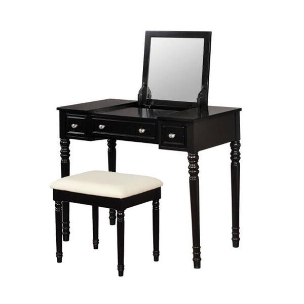 William's Home Furnishing Baylee Black Vanity Set CM-DK5237 - The Home ...