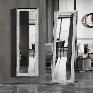 21.6 in. W x 64.8 in. H Rectangle Beveled Glass Frame Floor Mirror