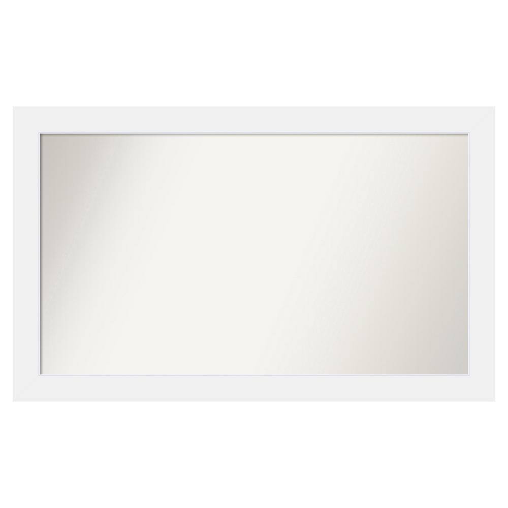 Corvino White 49 in. x 30 in. Custom Non-Beveled Matte Wood Framed Bathroom Vanity Wall Mirror price history on PriceWatchPro