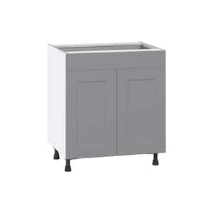 Bristol Painted Slate Gray Shaker Assembled Base Kitchen Cabinet with a Drawer (30 in. W x 34.5 in. H x 24 in. D)
