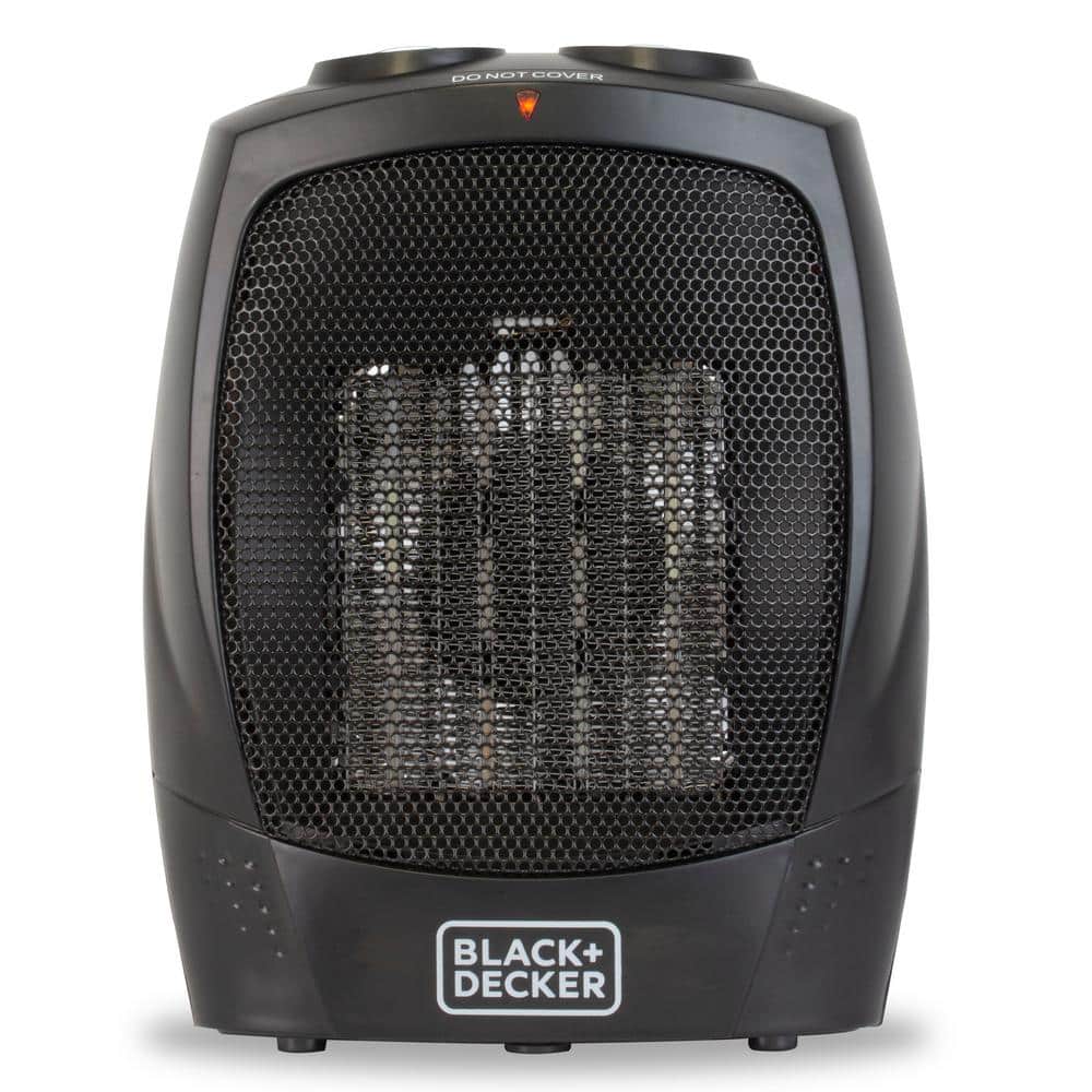 BLACK+DECKER Up to 1500-Watt Ceramic Compact Personal Indoor Electric Space  Heater with Thermostat