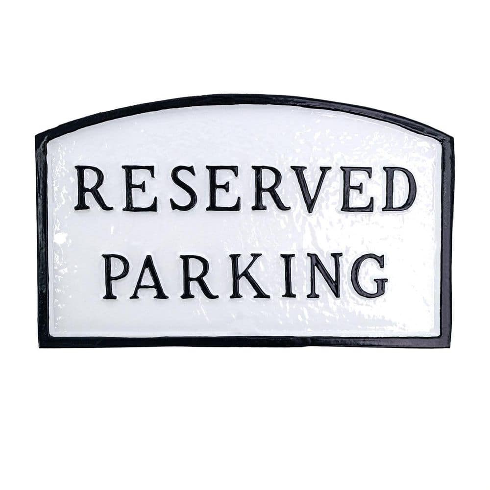 "13"" x 21"" Large Arch Reserved Parking Statement Plaque Sign-White/Black" price history on PriceWatchPro