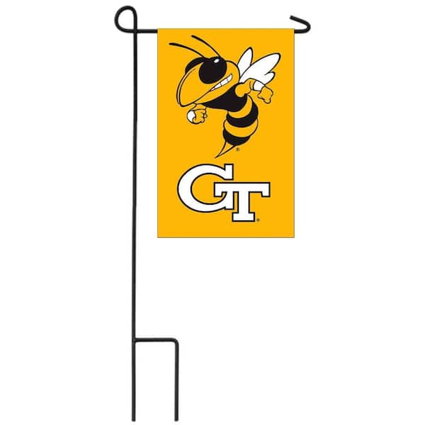 1 ft. x 1-1/2 ft. Georgia Tech 2-Sided Garden Flag with 3-2/3 ft. Metal Flagpole