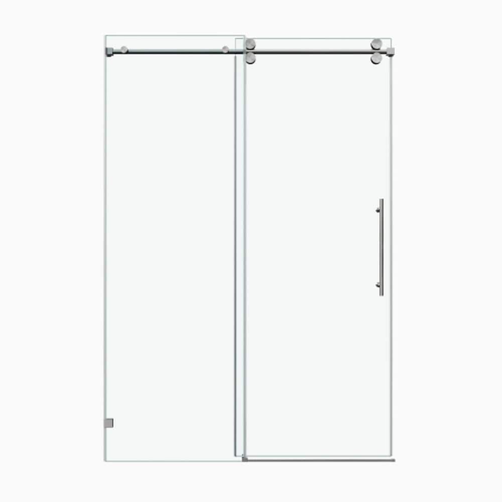 "60""W x 72""H Fixed & Sliding Shower Door, Round Tube Stainless Steel Hardware, 10mm SGCC Clear Tempered Glass" price history on PriceWatchPro