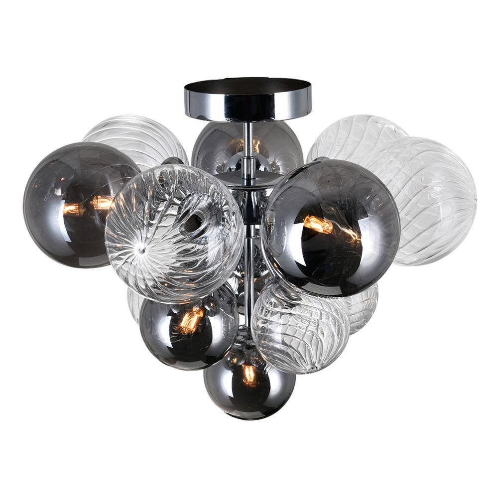 Pallocino 16" Chrome and Glass LED Flush Mount Light