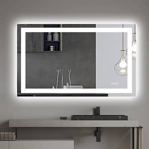 40 in. W Wx 24 in. H Rectangular Frameless Anti-Fog Wall Mount Bathroom Vanity Mirror