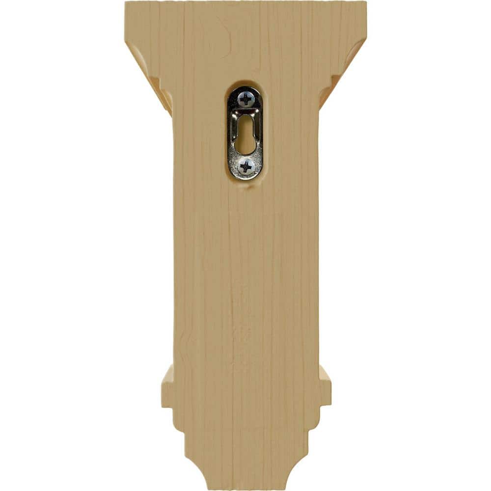 Alder Wood Traditional Small Jefferson Corbel, 8" Height