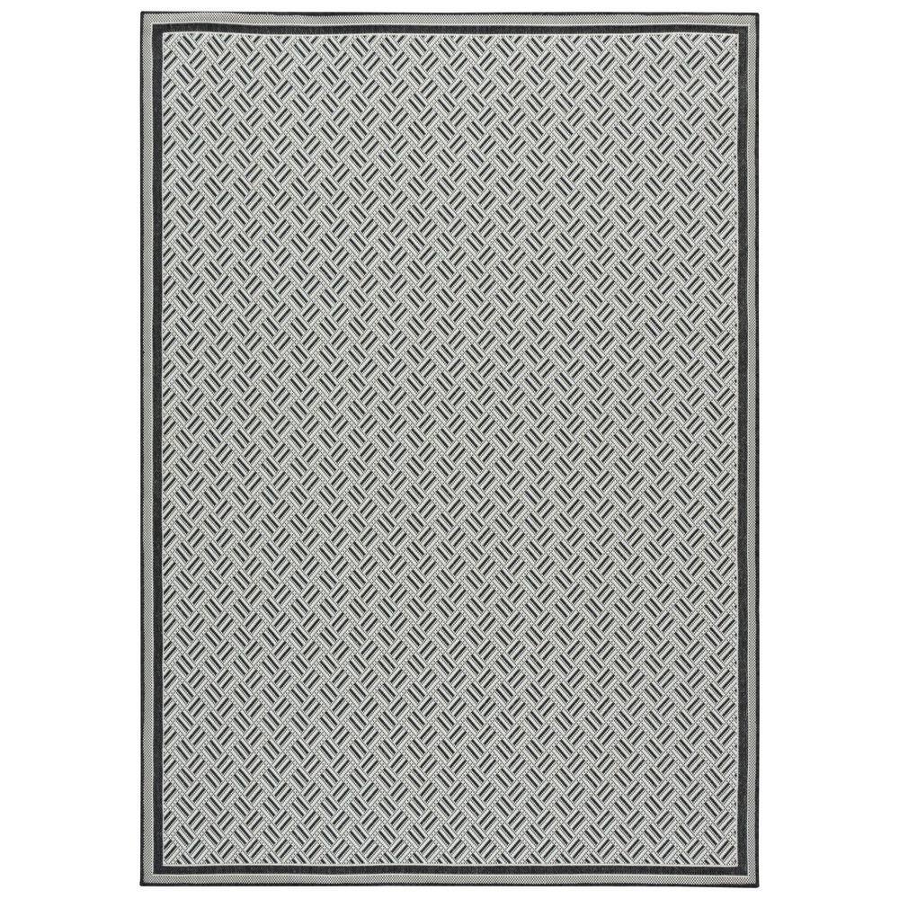 Terrace Black/White 9 ft. x 12 ft. Geometric Border Indoor/Outdoor Area Rug price history on PriceWatchPro