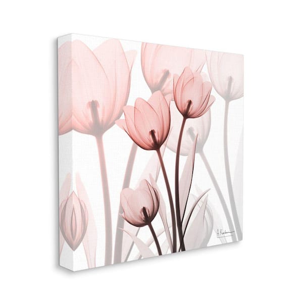 Stupell Industries "Red Floral Silhouettes Modern Floral Photograph" by Albert Koetsier Unframed Nature Canvas Wall Art Print 30 in x 30 in