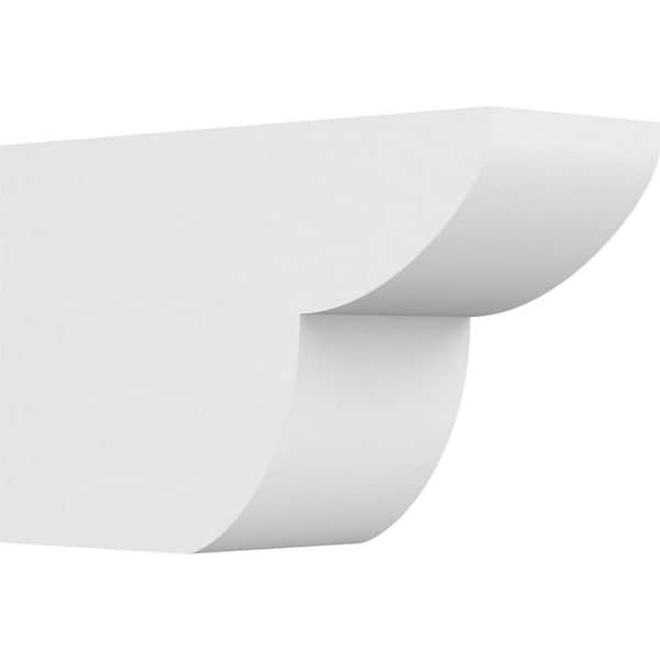 Ekena Millwork 6 in. x 10 in. x 16 in. Standard Crestline Architectural Grade PVC Rafter Tail Brace