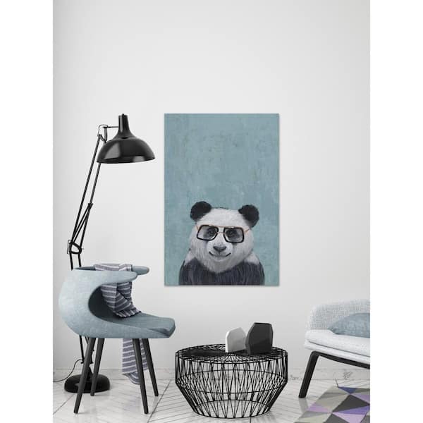 Unbranded 60 in. H x 40 in. W "Studious Panda" by Marmont Hill Canvas Wall Art