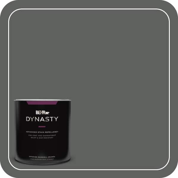 BEHR DYNASTY 1 qt. #N460-6 Hematite Eggshell Enamel Interior Stain-Blocking Paint and Primer