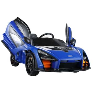 12-Volt Licensed McLaren Kids Ride On Car Electric Car with Remote Control, Music, Horn, LED Light, Blue